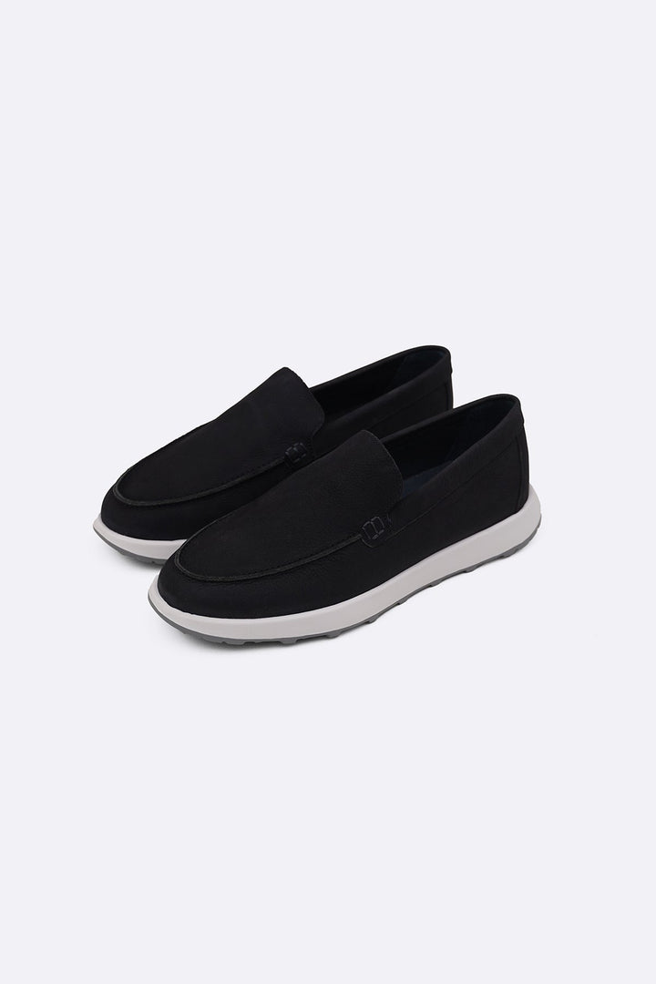 NAVY AIR LEATHER LOAFERS