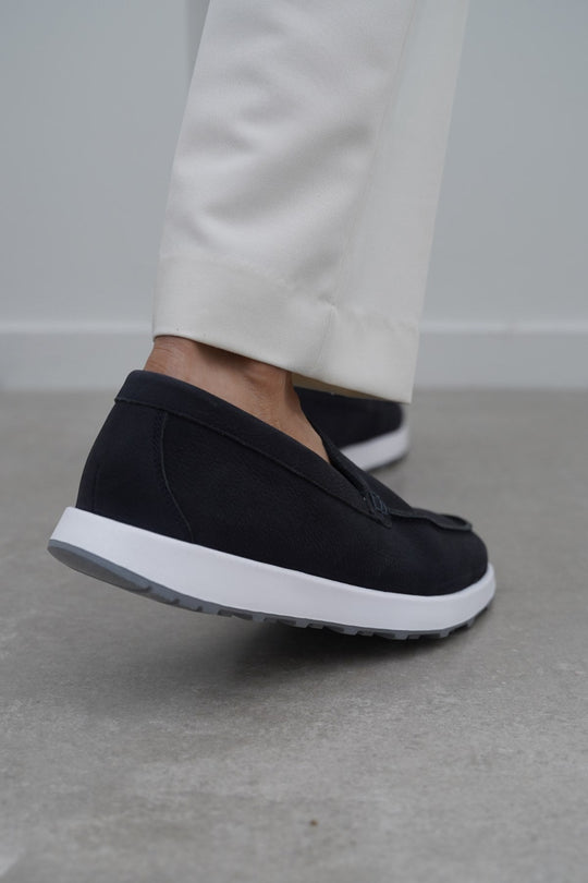NAVY AIR LEATHER LOAFERS