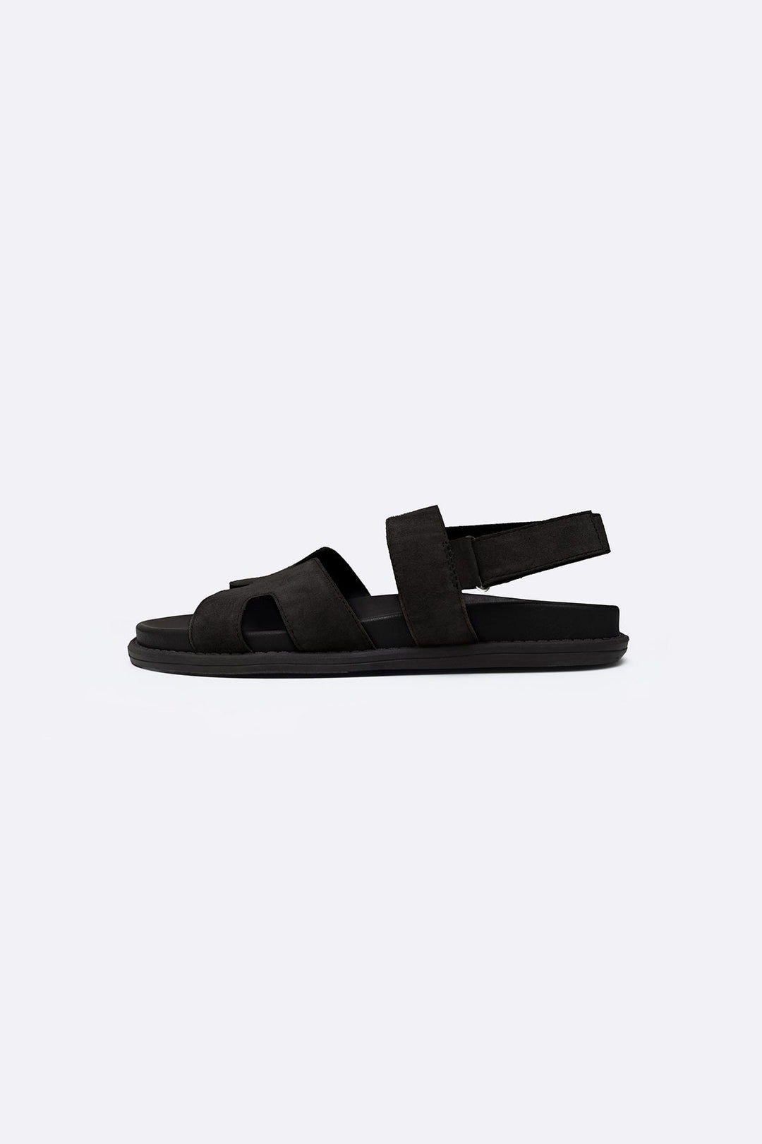 BLACK CLASSIC SUEDE LEATHER SANDALS
