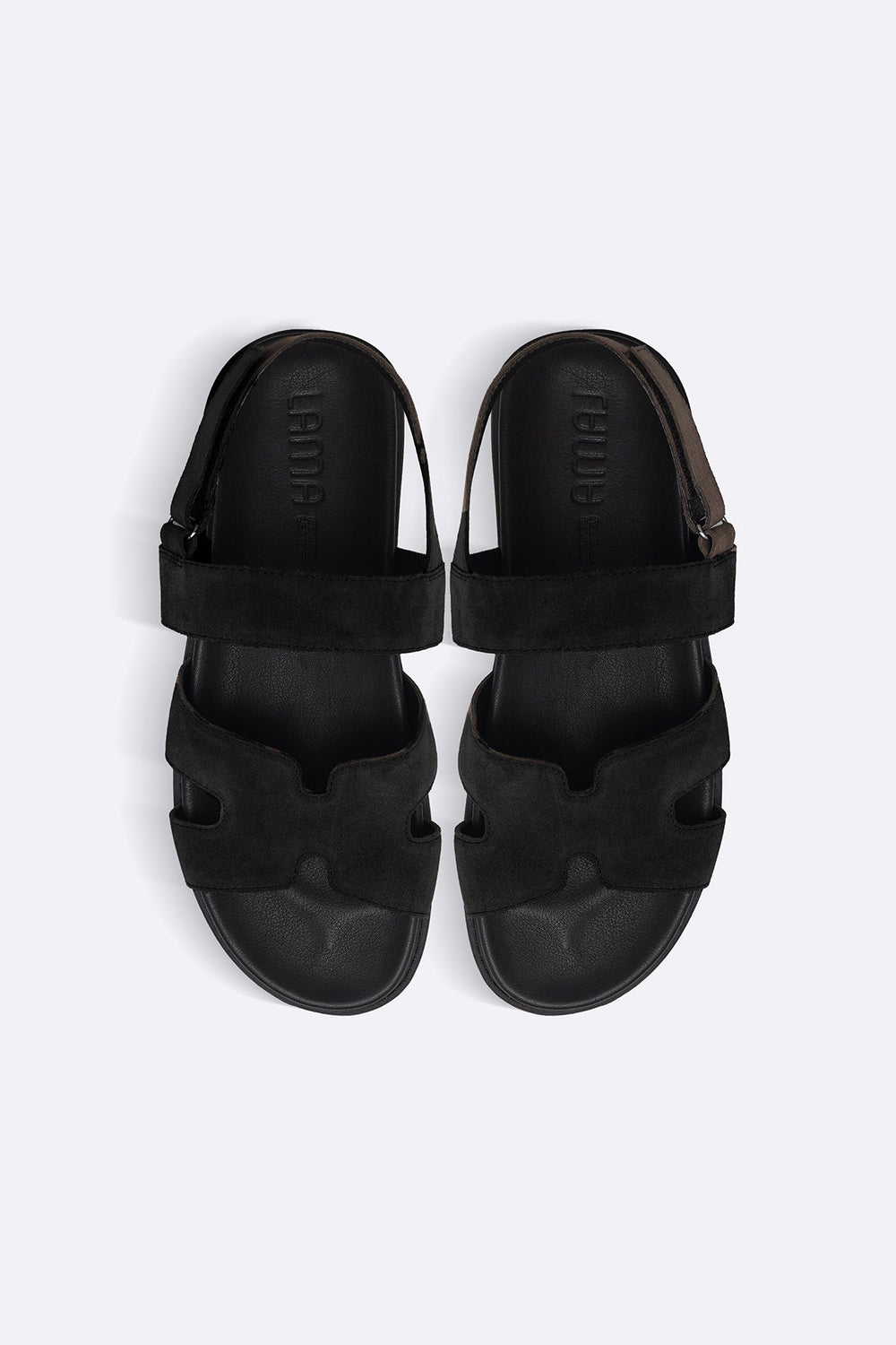 BLACK CLASSIC SUEDE LEATHER SANDALS