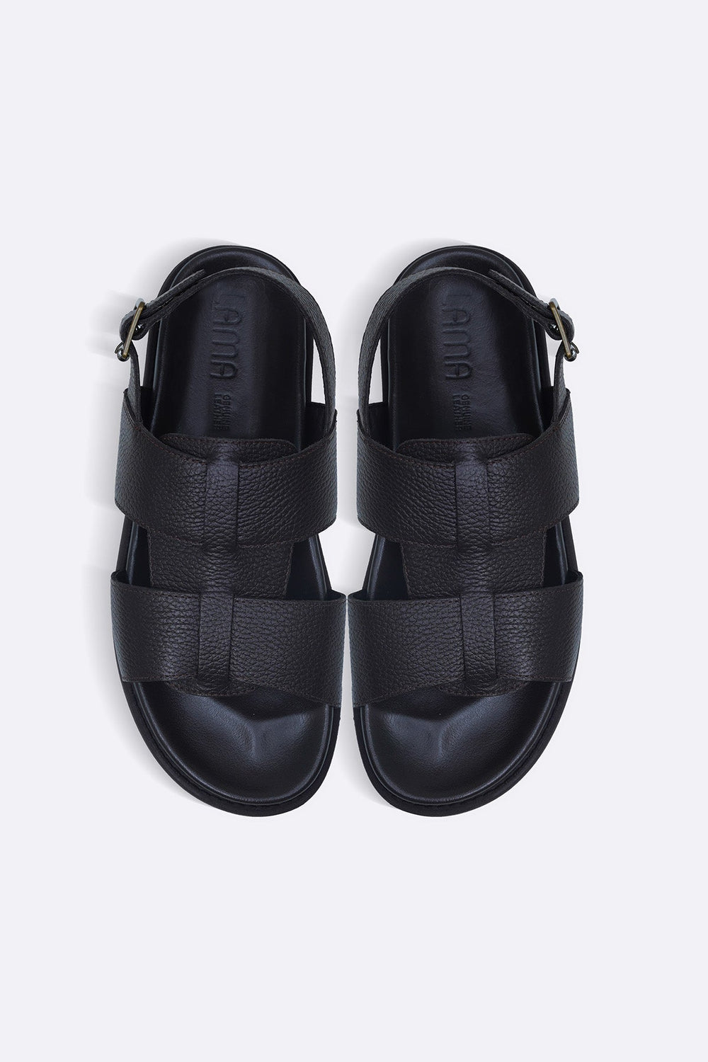 DARK BROWN CLASSIC LEATHER SANDALS