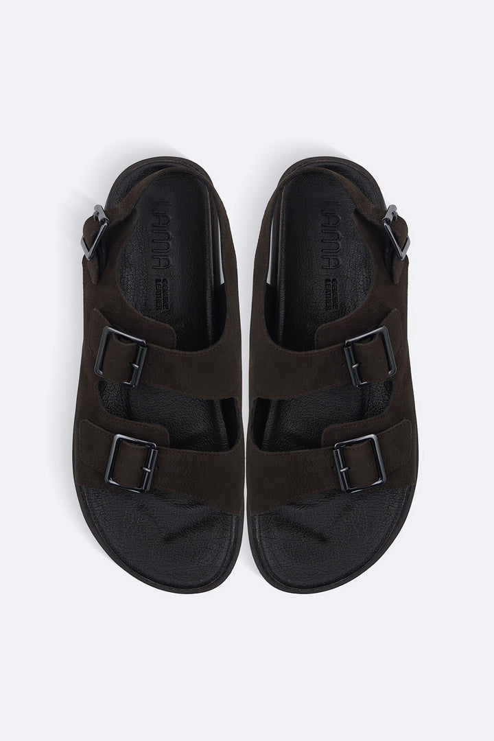 DOUBLE STRAP LEATHER SANDALS