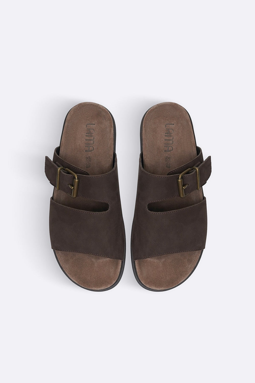 COFFEE CLASSIC LEATHER SLIDES