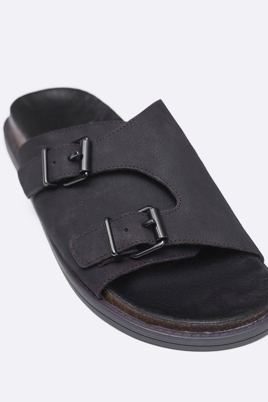 VANTA LEATHER SLIDES