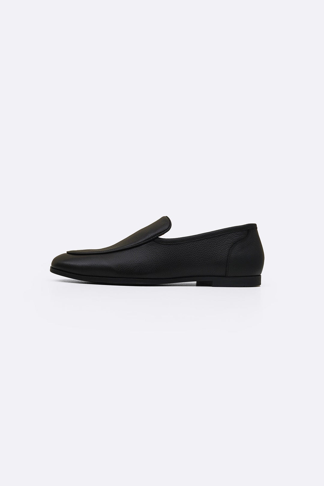 BLACK SMART LEATHER LOAFERS