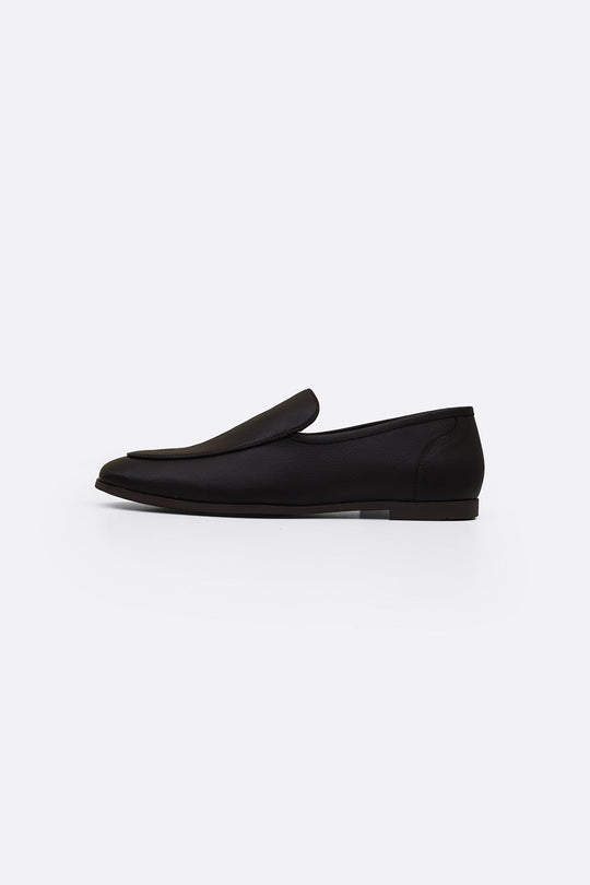 DARK BROWN SMART LEATHER LOAFERS