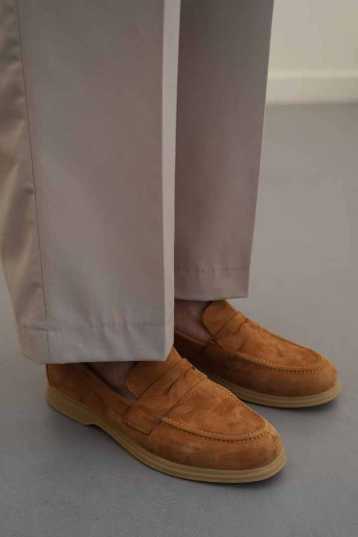 GOAT SUEDE PENNY LOAFERS