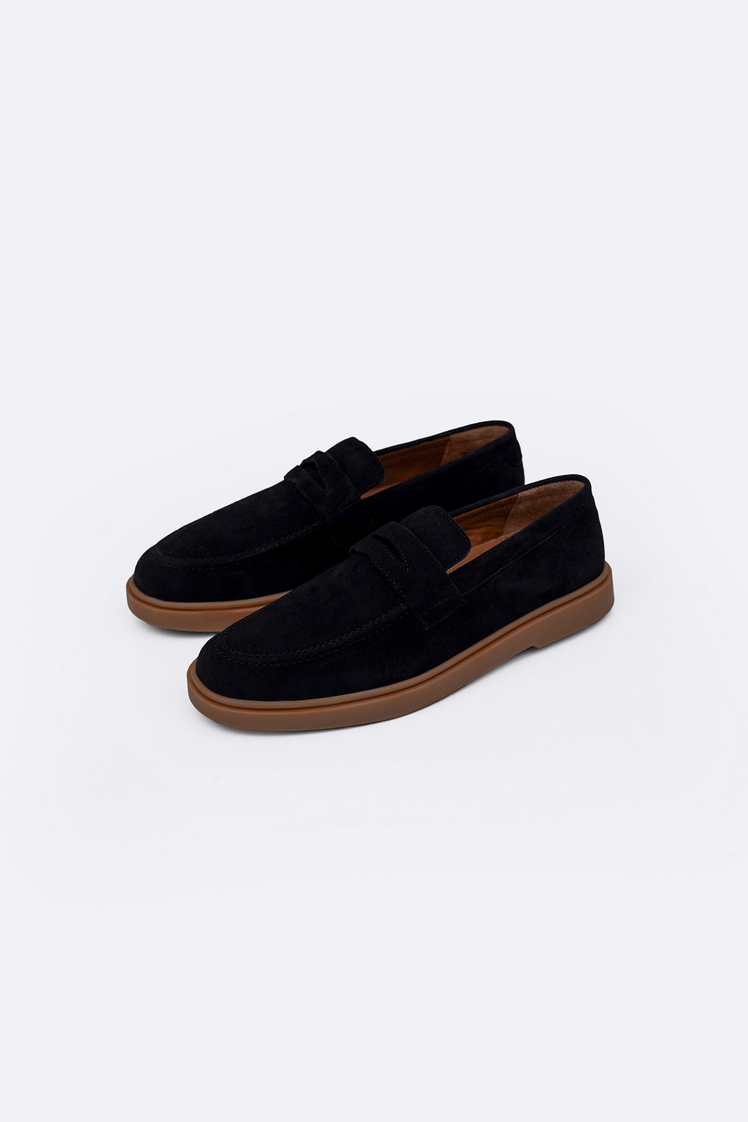 SUEDE PENNY LOAFERS