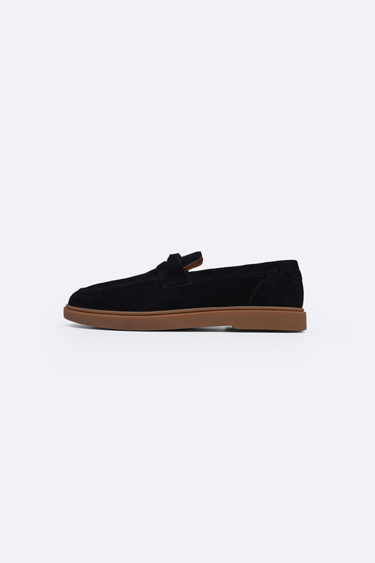 SUEDE PENNY LOAFERS