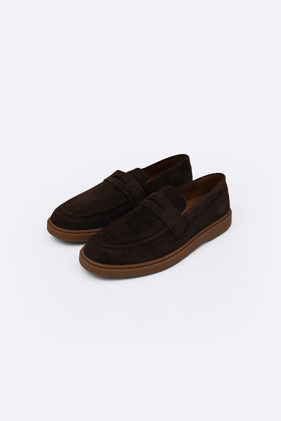 SUEDE PENNY LOAFERS