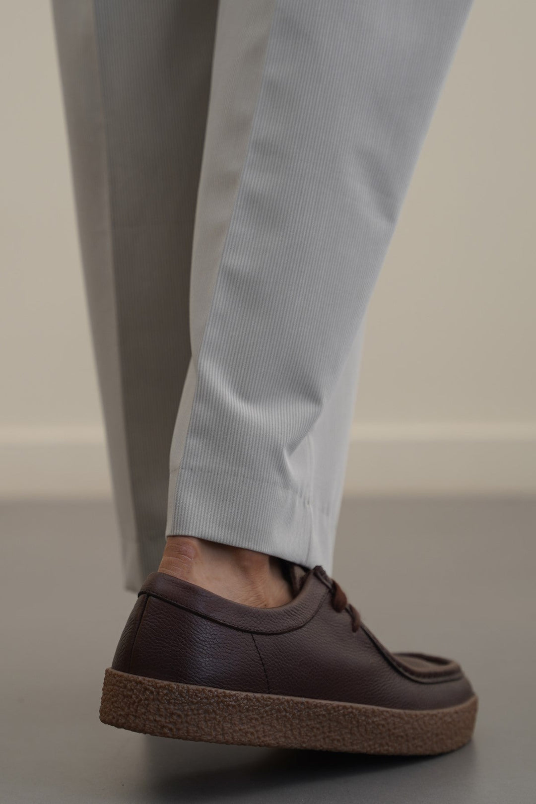 BROWN CASUAL MOC-TOE SHOES