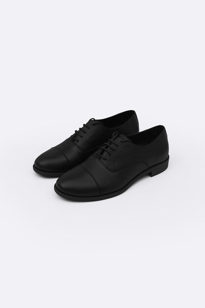 BLACK SMART LEATHER DRESS OXFORD