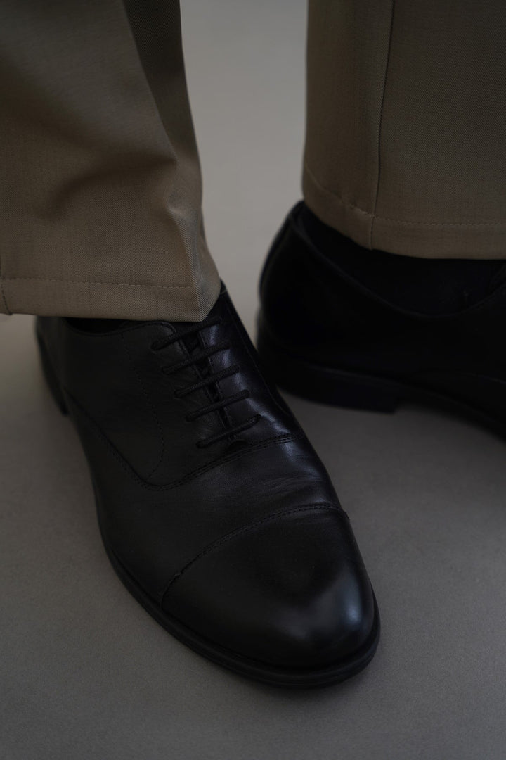 BLACK SMART LEATHER DRESS OXFORD