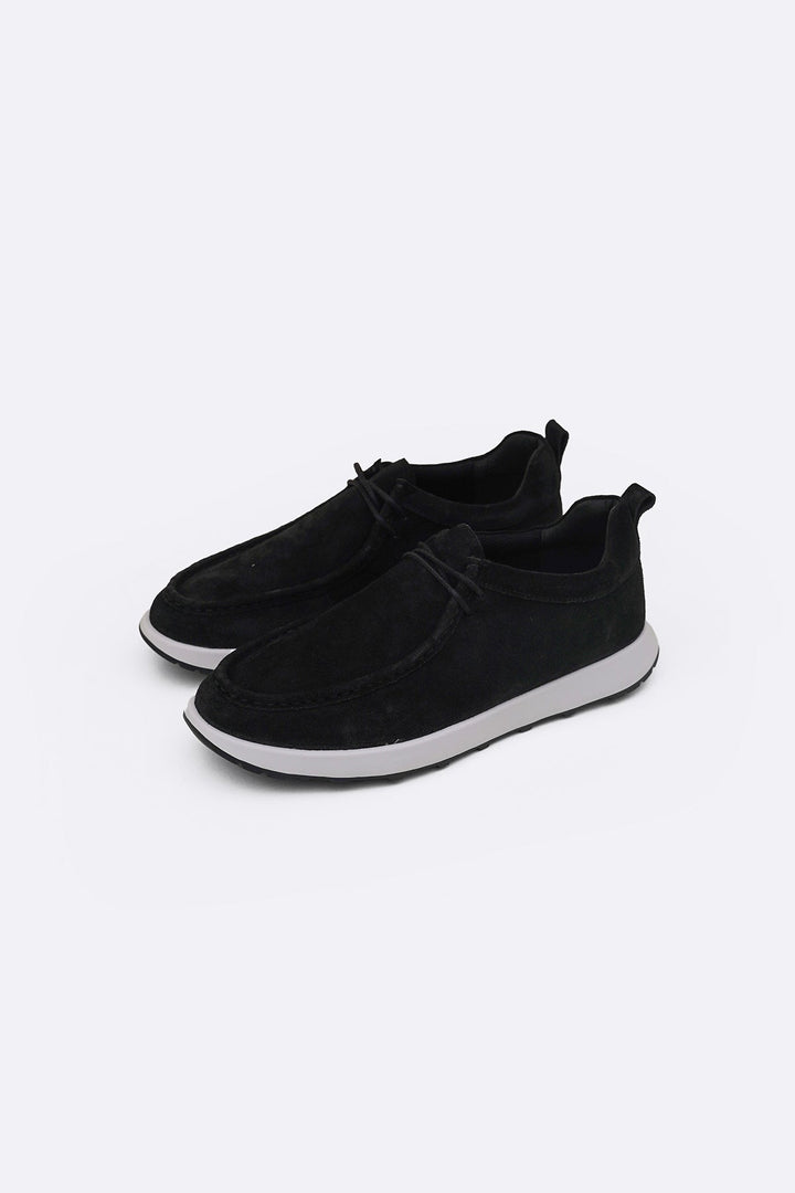 BLACK MOC TOE SUEDE WALKERS