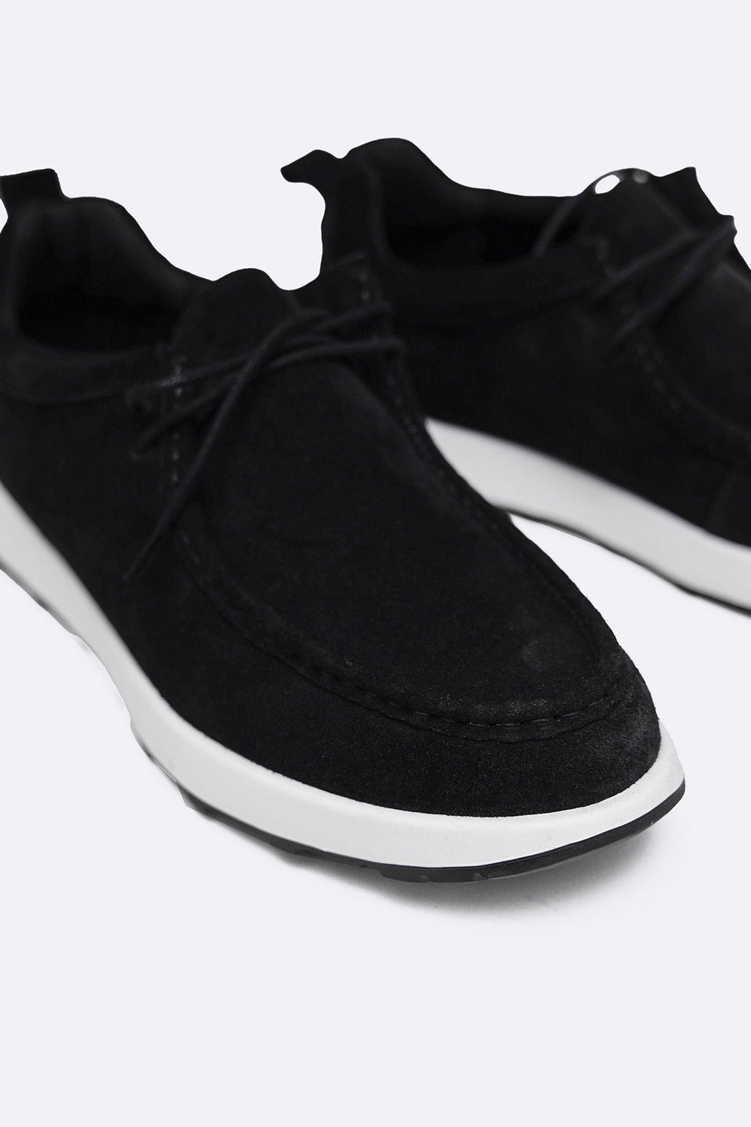 BLACK MOC TOE SUEDE WALKERS
