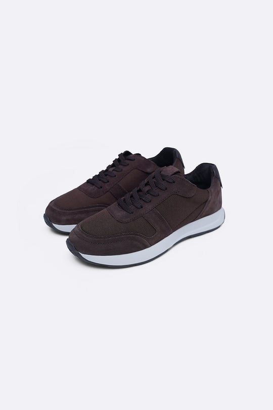 LIGHTWEIGHT LACE-UP SUEDE SNEAKERS
