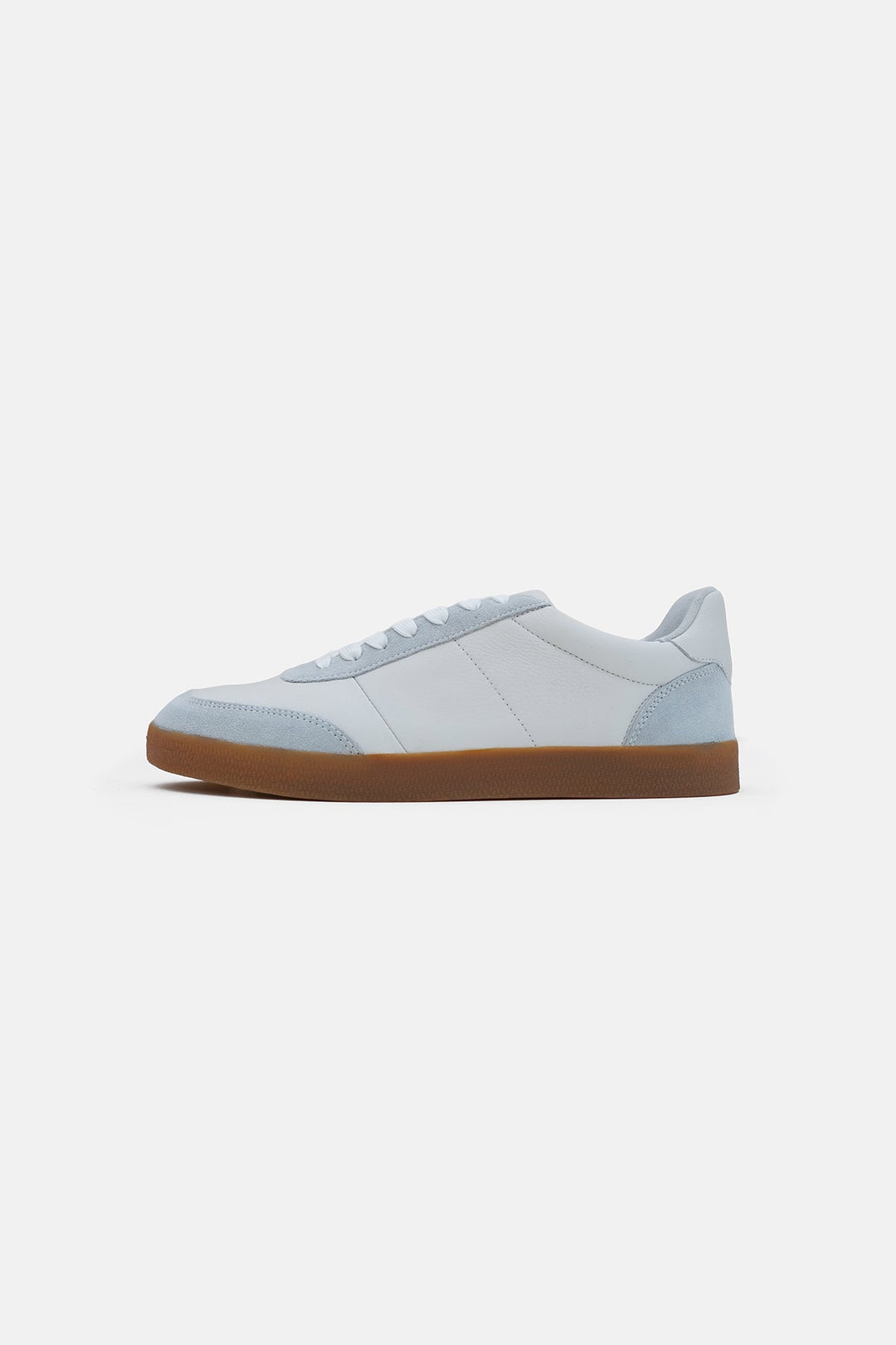WHITE-RETRO LEATHER TRAINERS