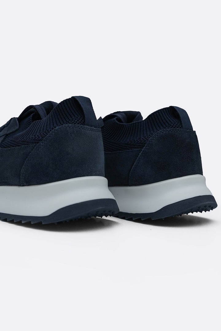 LACE-UP KNIT SNEAKERS