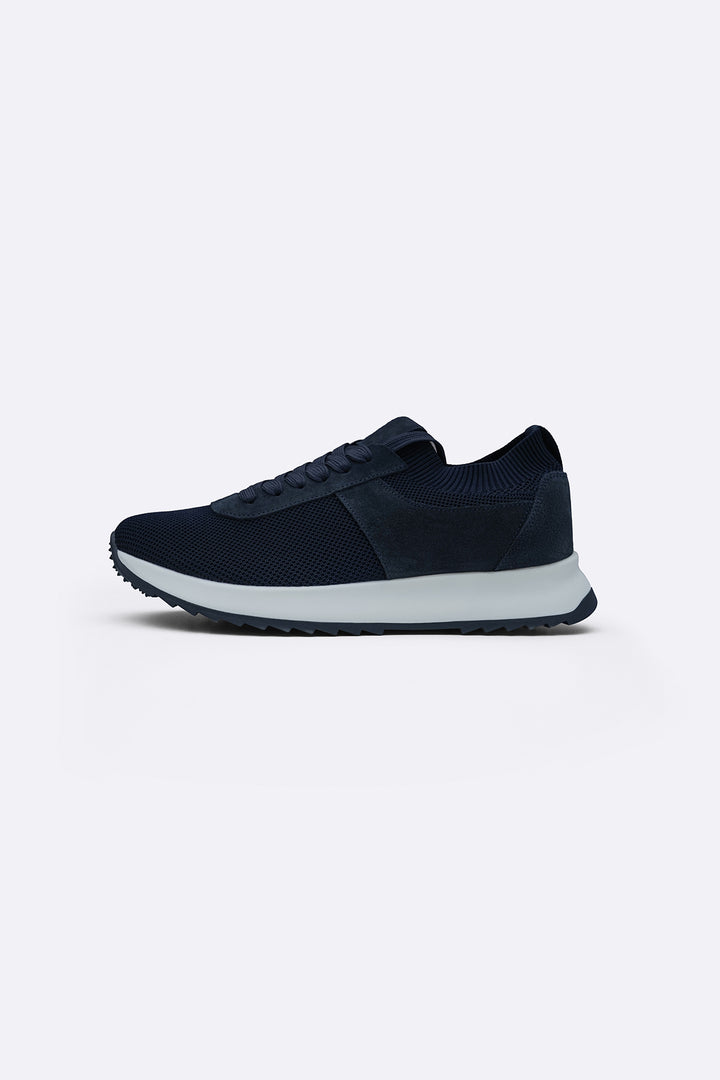 LACE-UP KNIT SNEAKERS
