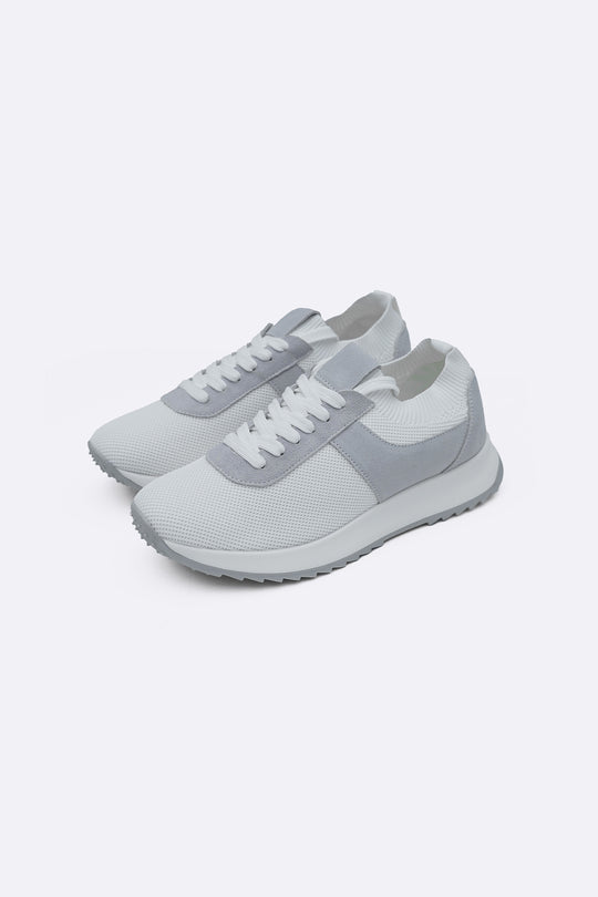 LACE-UP KNIT SNEAKERS