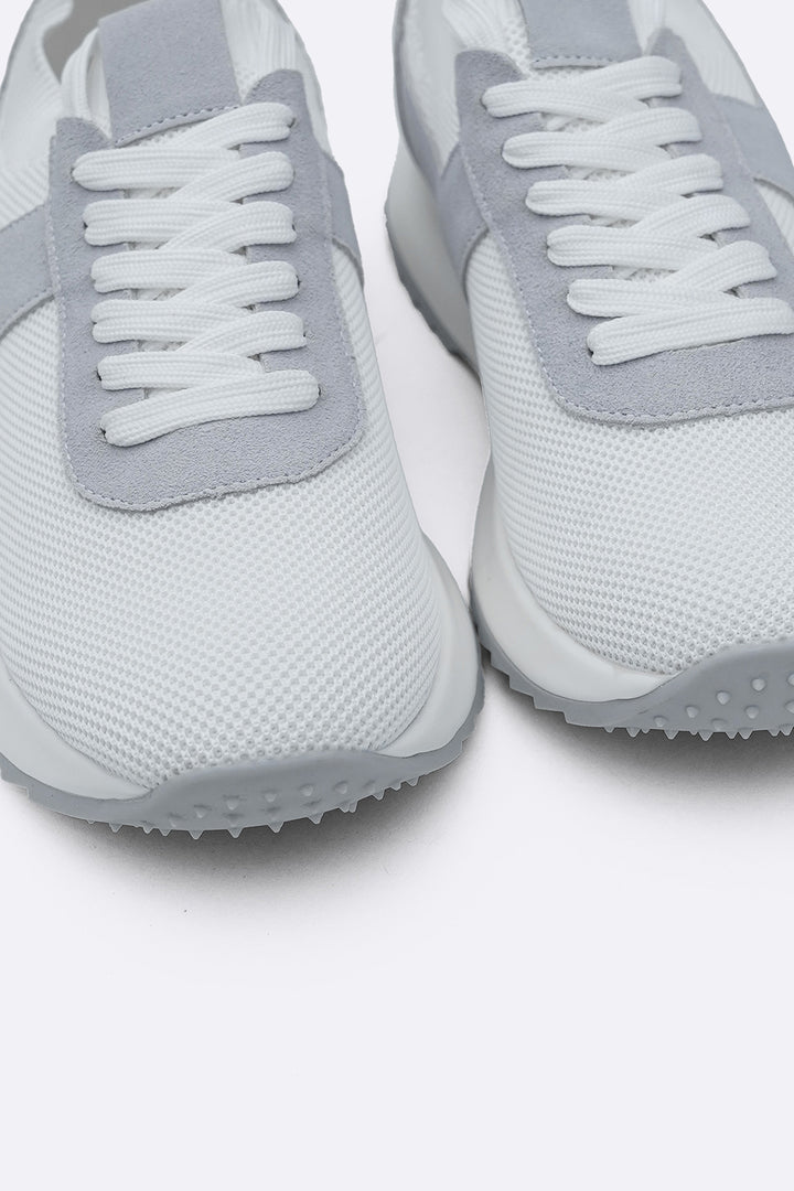 LACE-UP KNIT SNEAKERS