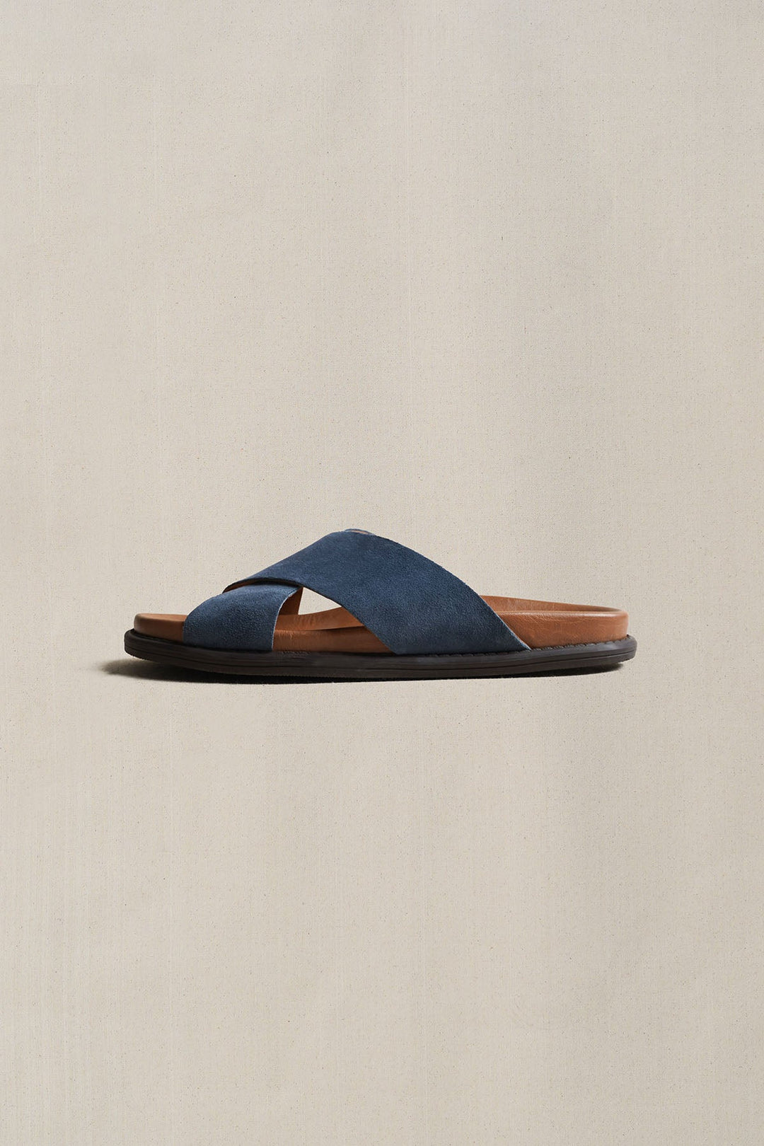 LIGHT BLUE NOMAD LEATHER SLIDES