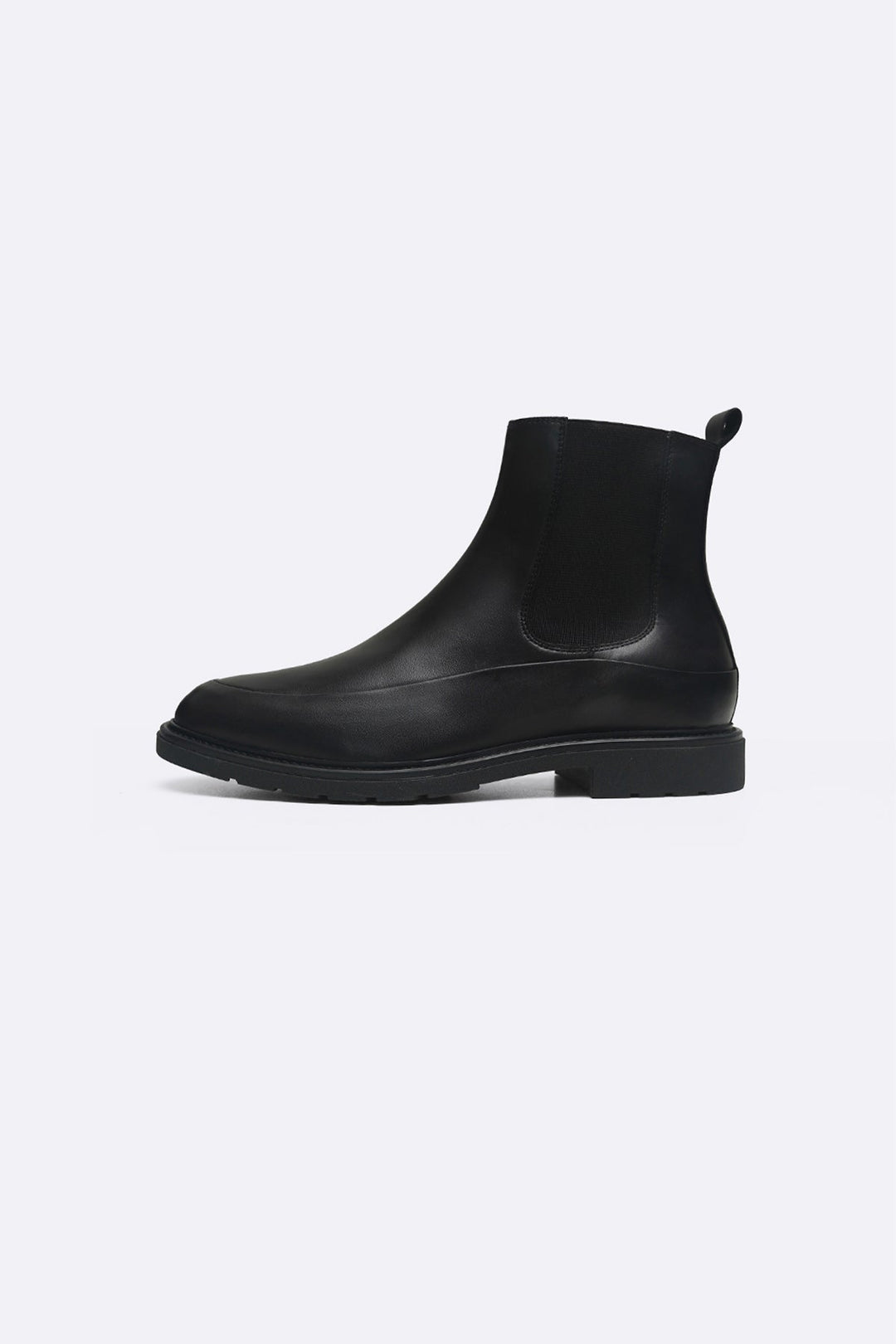 BLACK CLASSIC BLACK LEATHER CHELSEA BOOTS