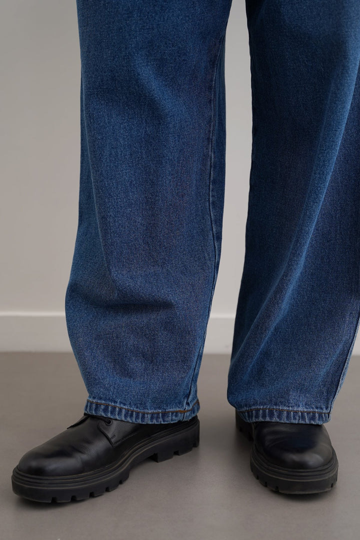 BLACK CHUNKY LEATHER BIKER BOOTS