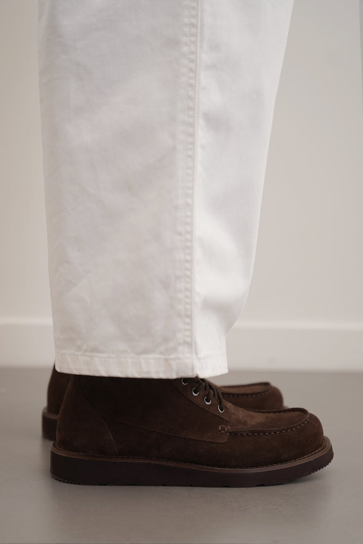 DARK BROWN SUEDE HIGH-ANKLE BOOT