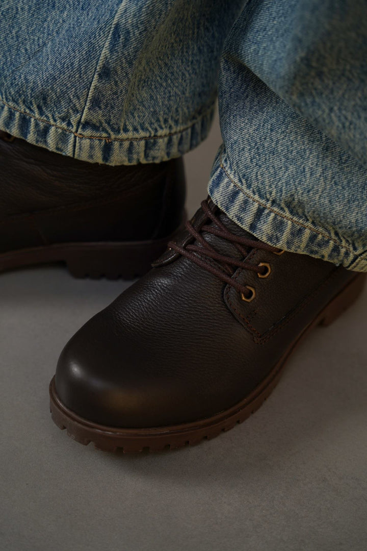BROWN TITAN LEATHER BOOT