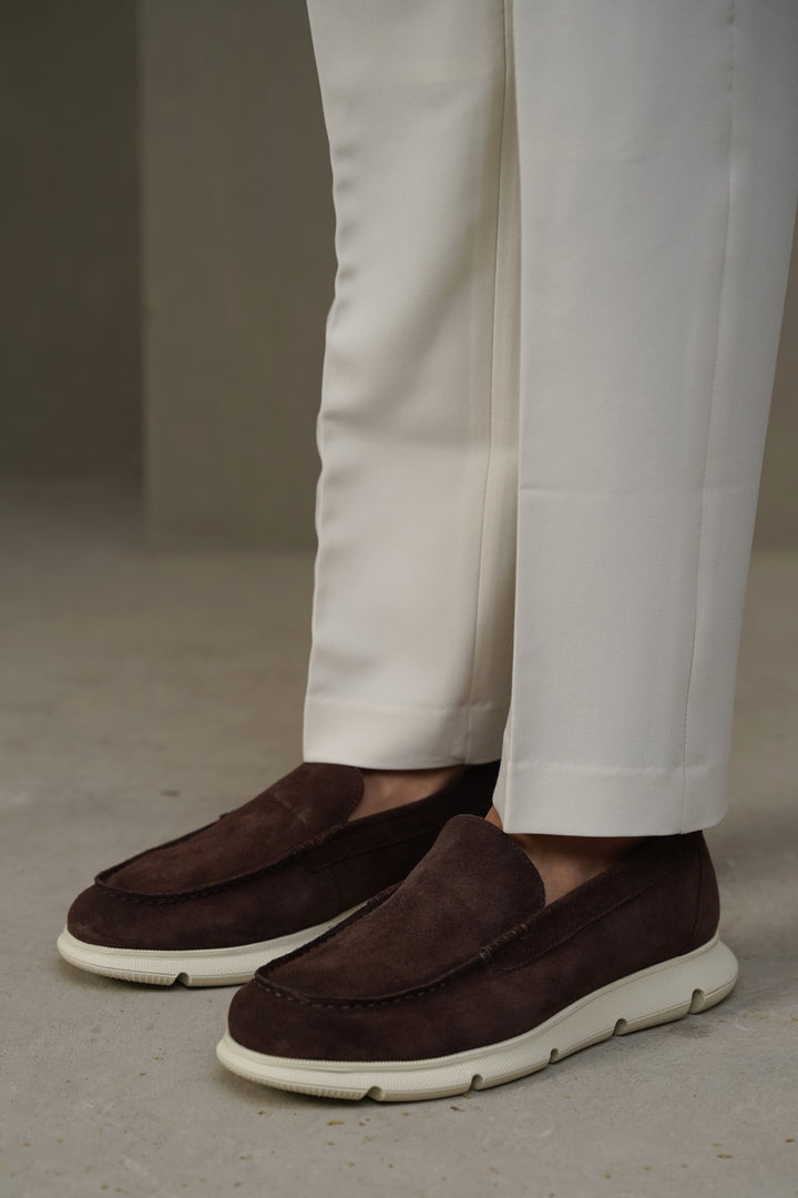 AIR-SOLE SUEDE LOAFERS