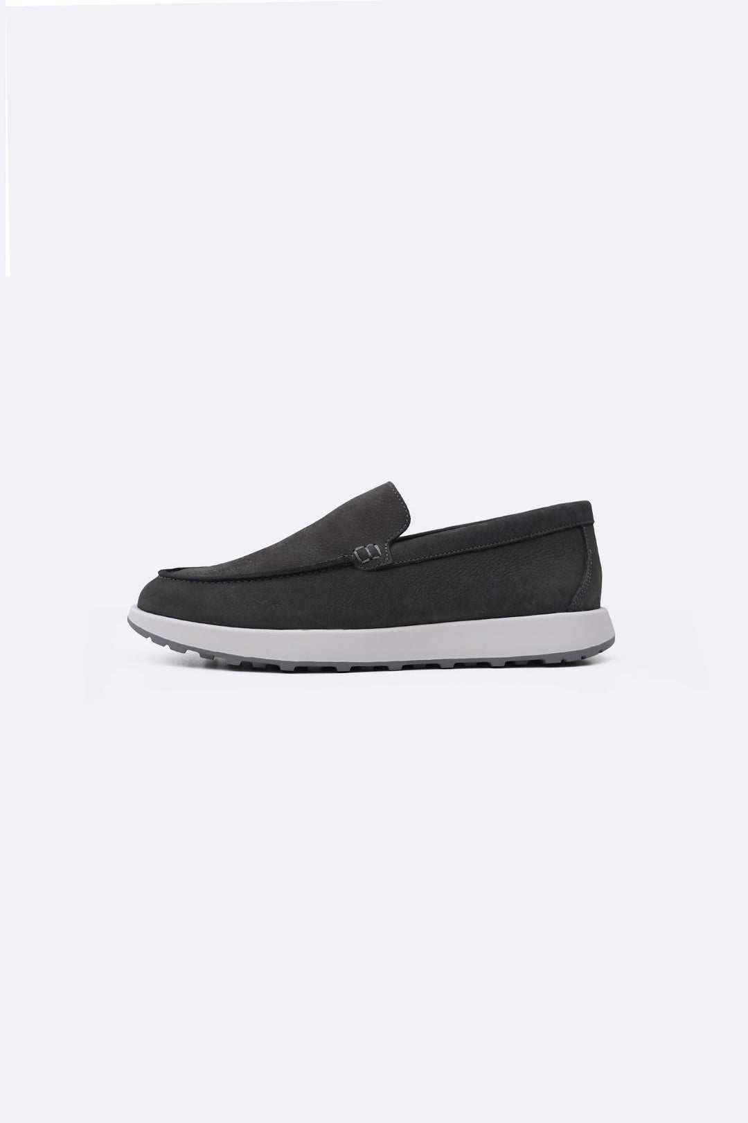 DARK GREY AIR LEATHER LOAFERS