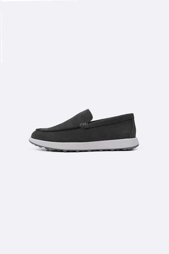 DARK GREY AIR LEATHER LOAFERS