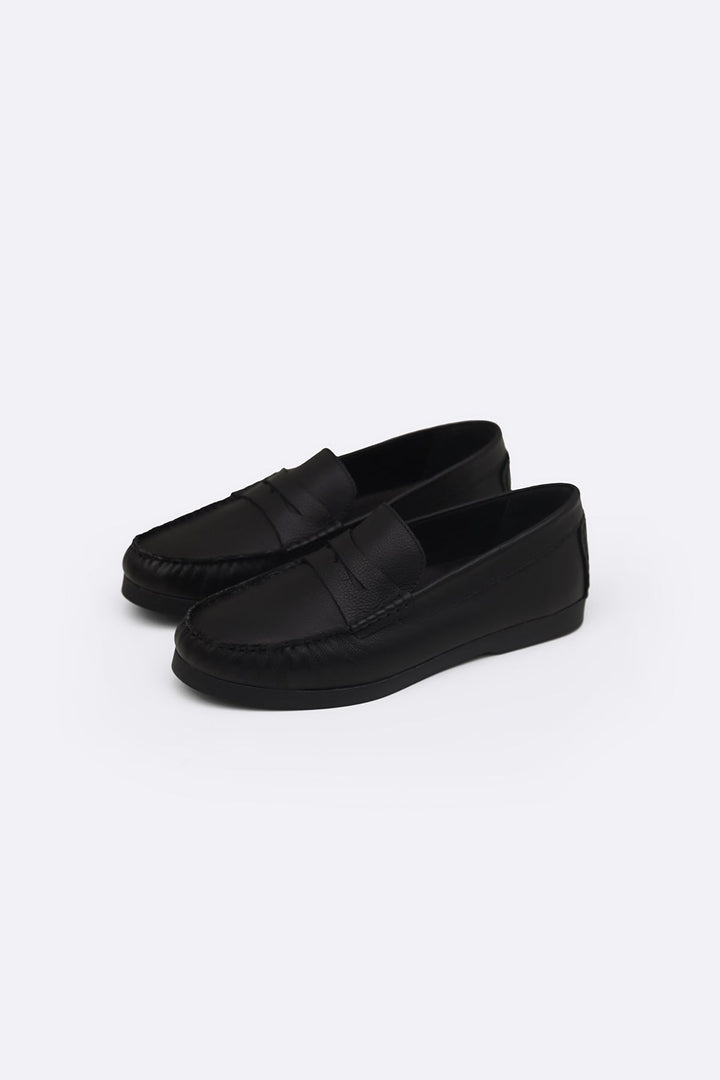 BLACK CLASSIC LEATHER LOAFERS