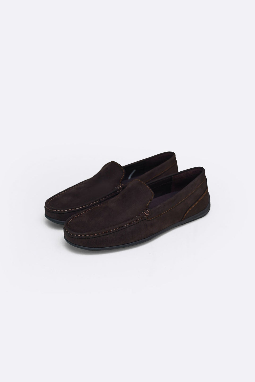 DARK BROWN COMFORT REAL LEATHER MOCCASIN