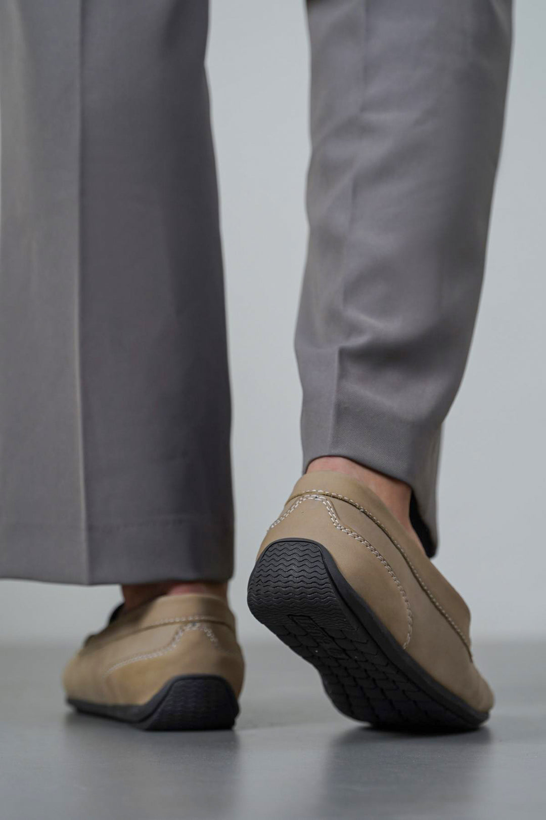 SAND COMFORT REAL LEATHER MOCCASIN