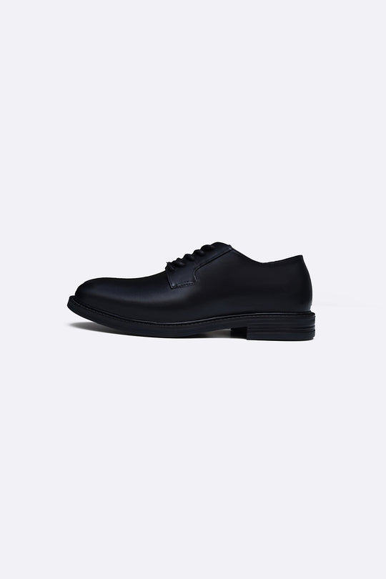 BLACK CLASSIC LEATHER DERBI SHOES