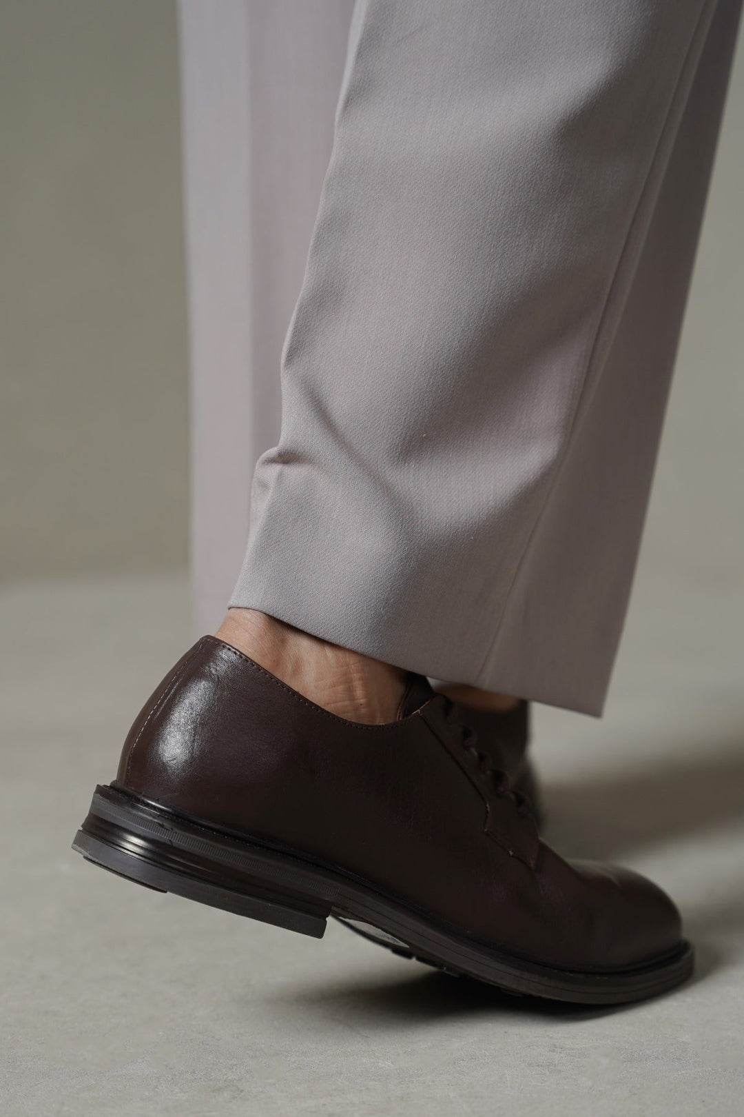 DARK BROWN CLASSIC LEATHER DERBI SHOES