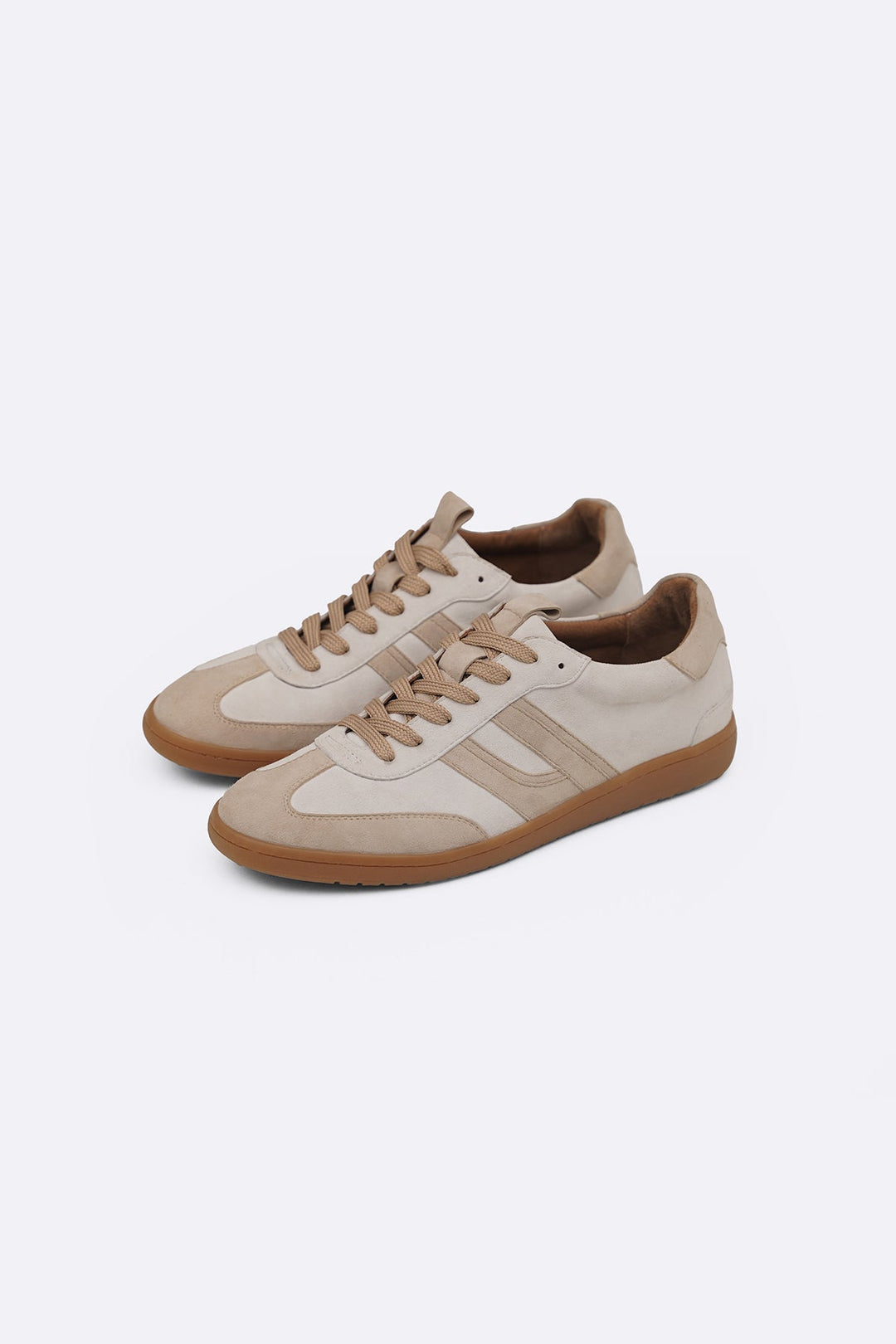 BEIGE STREET LEATHER SNEAKERS
