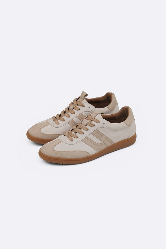 BEIGE STREET LEATHER SNEAKERS