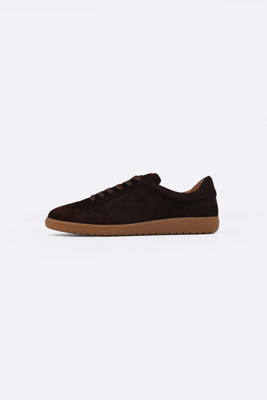 COFFEE STREETWEAR LOW-TOP LEATHER SNEAKERS
