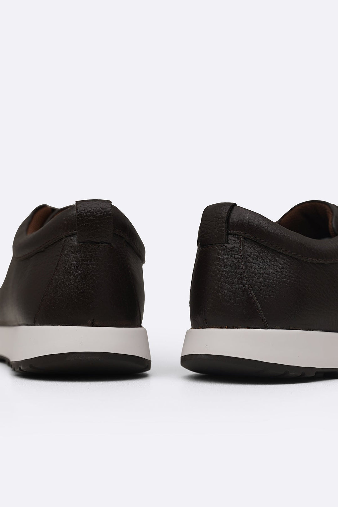 COFFEE AIR LEATHER SNEAKERS