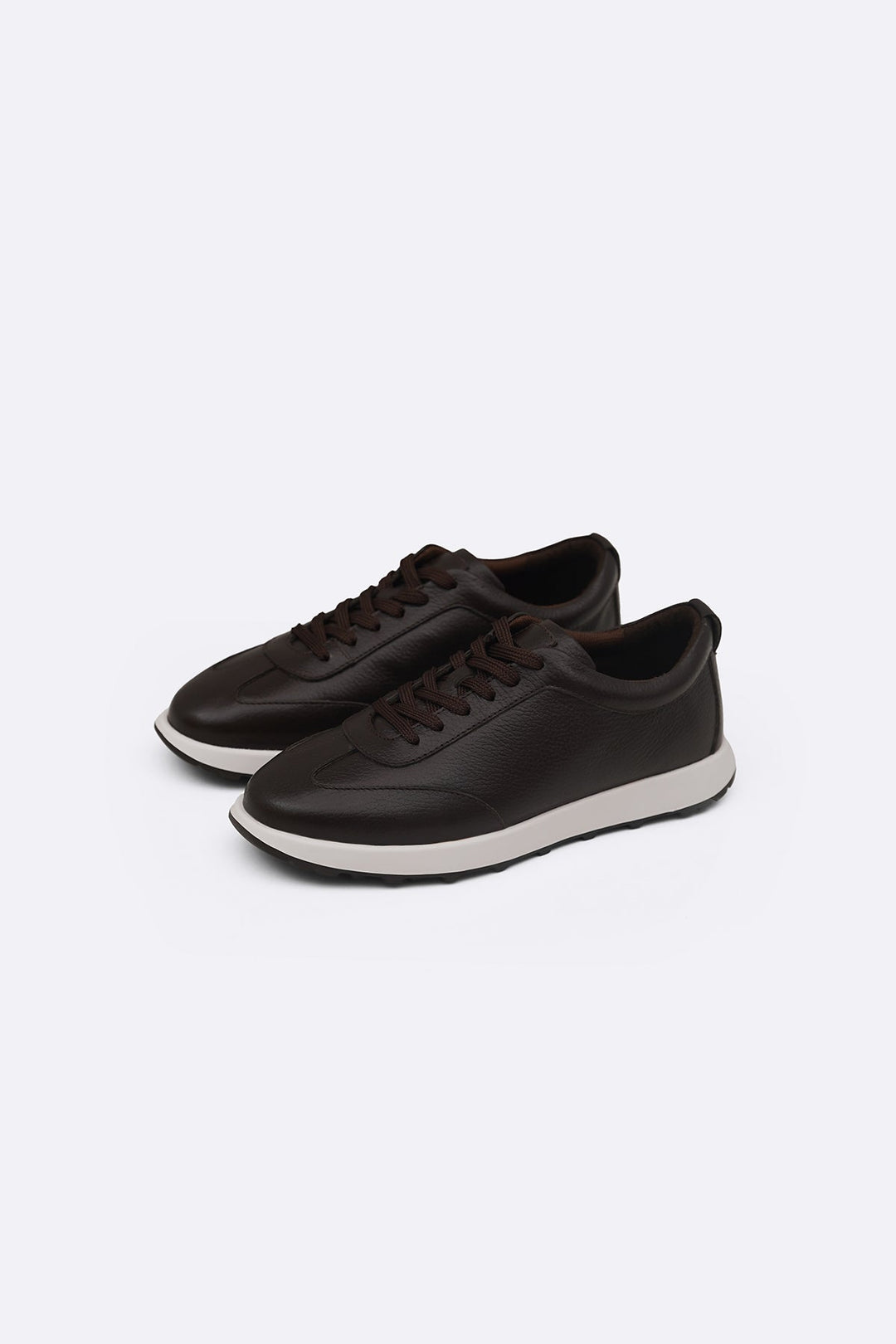 COFFEE AIR LEATHER SNEAKERS