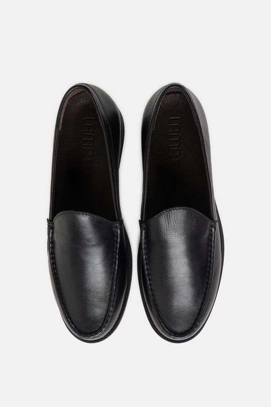 LEATHER SLIP-ON LOAFERS