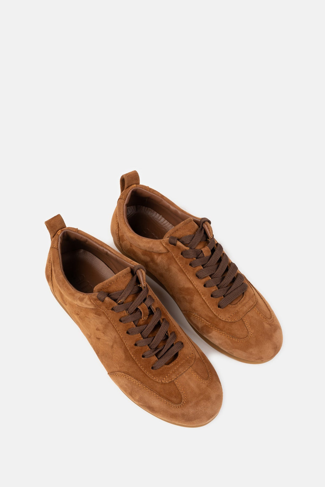 BROWN LOW-TOP SUEDE SNEAKERS
