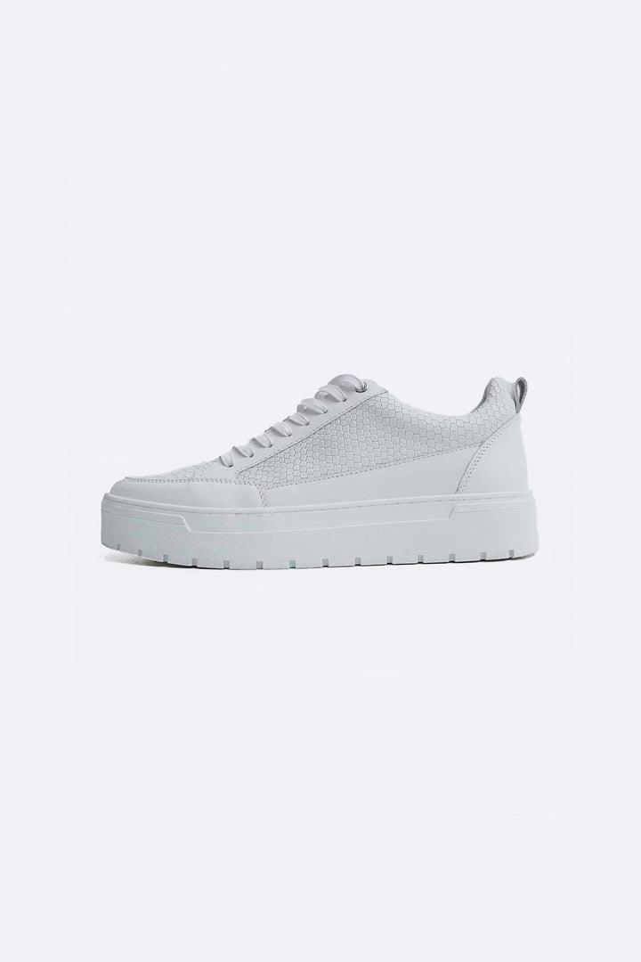 TEXTURED LEATHER SNEAKERS