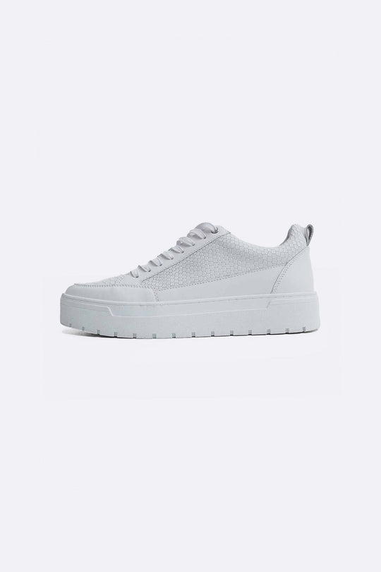 TEXTURED LEATHER SNEAKERS