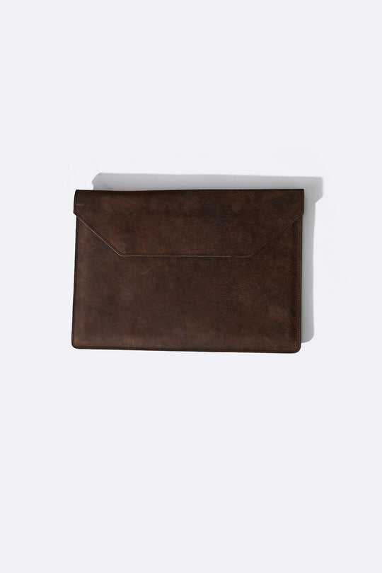 BROWN LAPTOP SLEEVE IN GENUINE LEATHER