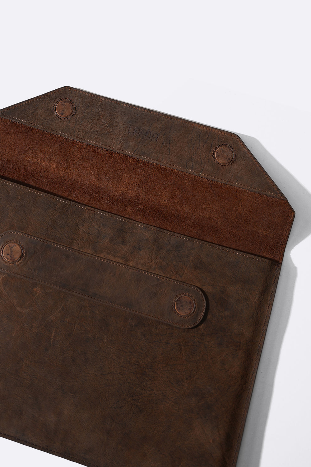 BROWN LAPTOP SLEEVE IN GENUINE LEATHER