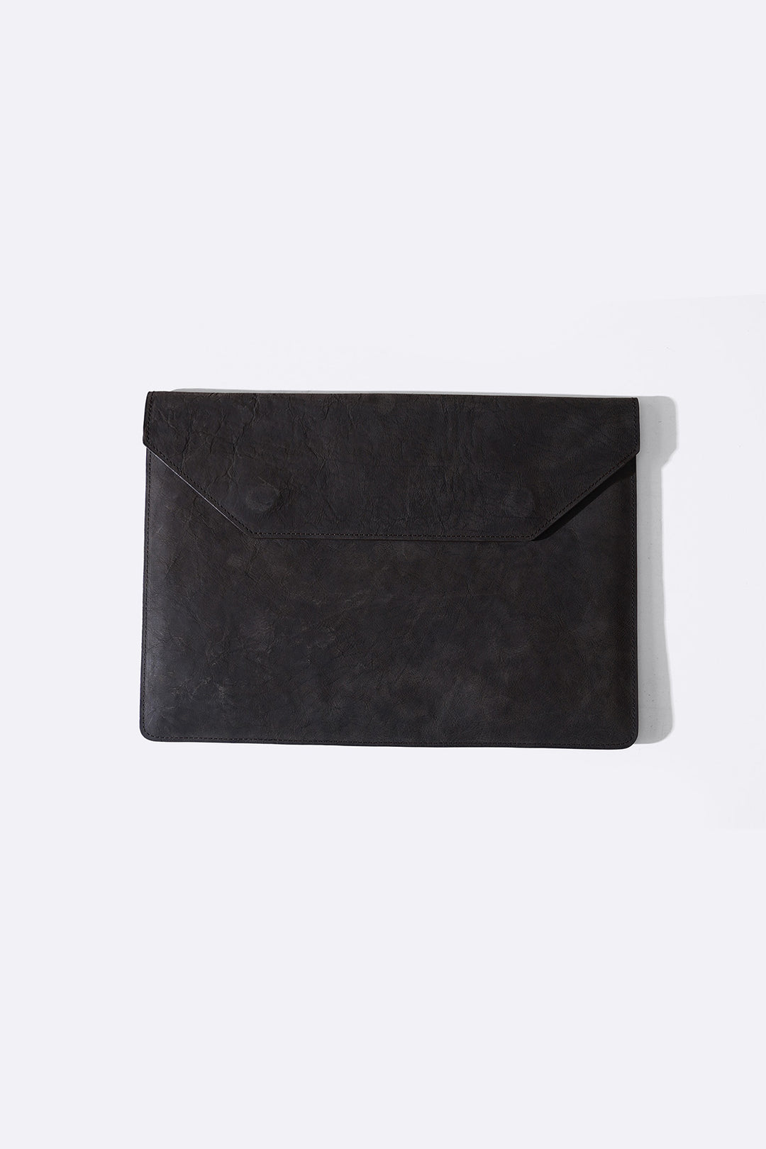 CHARCOAL LAPTOP SLEEVE IN GENUINE LEATHER